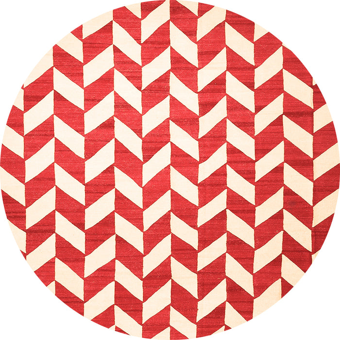 Square Abstract Orange Contemporary Rug, con548org