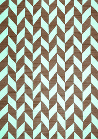 Abstract Turquoise Contemporary Rug, con548turq