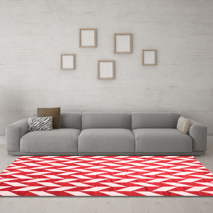 Contemporary Red Washable Rugs