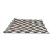 Sideview of Machine Washable Abstract Light Blue Contemporary Rug, wshcon548lblu