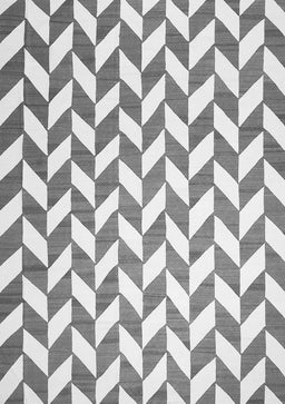 Abstract Gray Contemporary Rug, con548gry