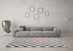 Machine Washable Abstract Light Blue Contemporary Rug in a Living Room, wshcon548lblu