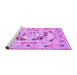 Sideview of Machine Washable Medallion Purple French Area Rugs, wshcon549pur