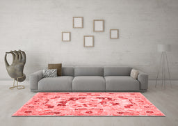 French Red Washable Rugs
