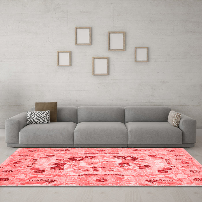 French Red Washable Rugs