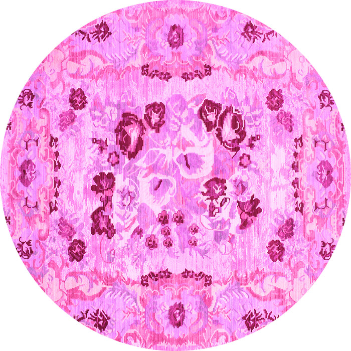 Round Medallion Pink French Rug, con549pnk