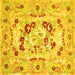 Square Medallion Yellow French Rug, con549yw