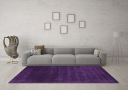 Machine Washable Abstract Purple Contemporary Area Rugs in a Living Room, wshcon54pur