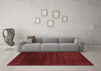 Machine Washable Abstract Red Contemporary Rug, wshcon54red