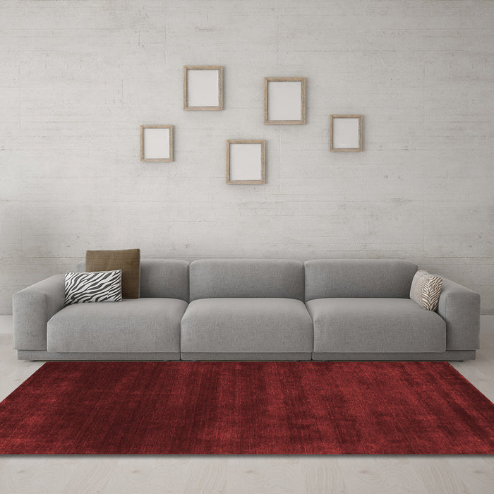 Contemporary Red Washable Rugs