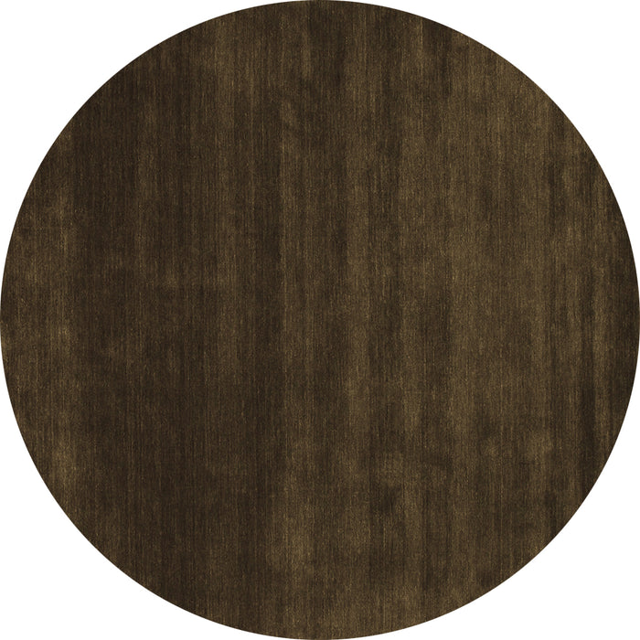 Round Machine Washable Abstract Brown Contemporary Rug, wshcon54brn