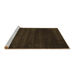 Sideview of Machine Washable Abstract Brown Contemporary Rug, wshcon54brn