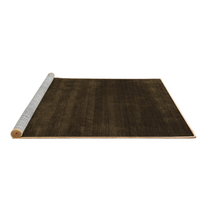 Sideview of Machine Washable Abstract Brown Contemporary Rug, wshcon54brn