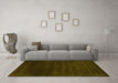 Machine Washable Abstract Yellow Contemporary Rug in a Living Room, wshcon54yw