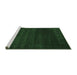 Sideview of Machine Washable Abstract Emerald Green Contemporary Area Rugs, wshcon54emgrn