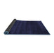 Sideview of Abstract Blue Contemporary Rug, con54blu