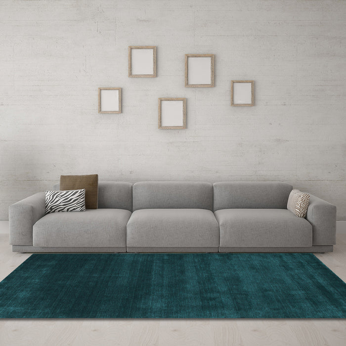 Machine Washable Abstract Light Blue Contemporary Rug in a Living Room, wshcon54lblu