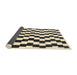 Thickness of Contemporary Golden Blonde Gold Modern Rug, con550