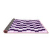 Sideview of Abstract Purple Contemporary Rug, con550pur