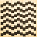 Square Abstract Brown Contemporary Rug, con550brn