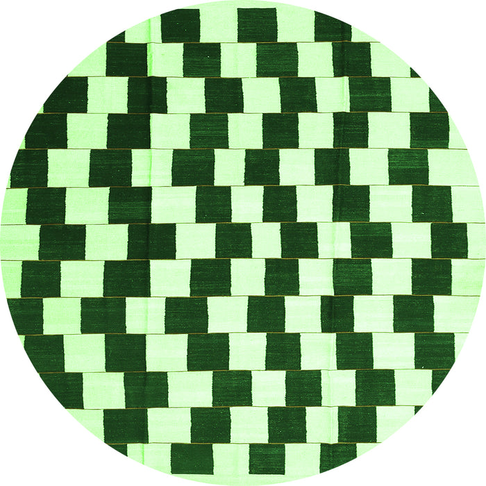 Square Abstract Green Contemporary Rug, con550grn