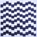 Square Abstract Blue Contemporary Rug, con550blu