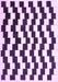 Machine Washable Abstract Purple Contemporary Area Rugs, wshcon550pur