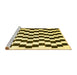 Sideview of Machine Washable Abstract Yellow Contemporary Rug, wshcon550yw