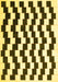 Abstract Yellow Contemporary Rug, con550yw