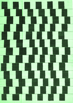 Abstract Emerald Green Contemporary Rug, con550emgrn