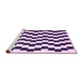 Sideview of Machine Washable Abstract Purple Contemporary Area Rugs, wshcon550pur