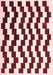 Abstract Red Contemporary Area Rugs