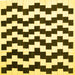 Square Machine Washable Abstract Yellow Contemporary Rug, wshcon550yw