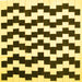 Square Abstract Yellow Contemporary Rug, con550yw