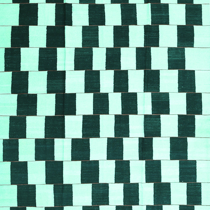 Machine Washable Abstract Turquoise Contemporary Area Rugs, wshcon550turq