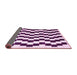 Sideview of Abstract Pink Contemporary Rug, con550pnk