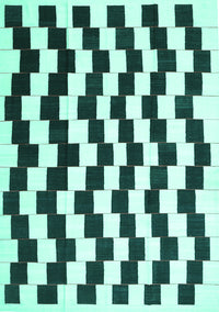 Abstract Turquoise Contemporary Rug, con550turq