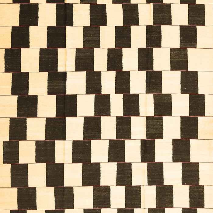 Machine Washable Abstract Brown Contemporary Rug, wshcon550brn