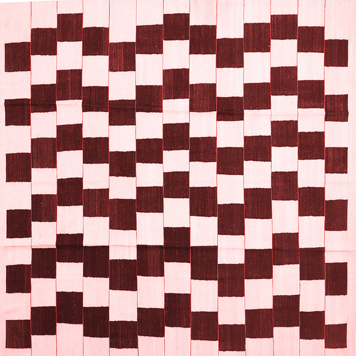 Abstract Red Contemporary Rug, con550red