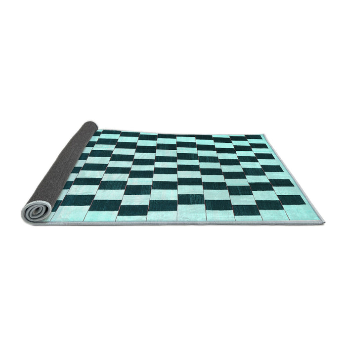 Sideview of Abstract Light Blue Contemporary Rug, con550lblu