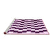 Sideview of Machine Washable Abstract Pink Contemporary Rug, wshcon550pnk