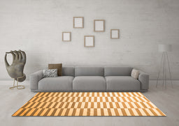Machine Washable Abstract Orange Contemporary Area Rugs in a Living Room, wshcon551org