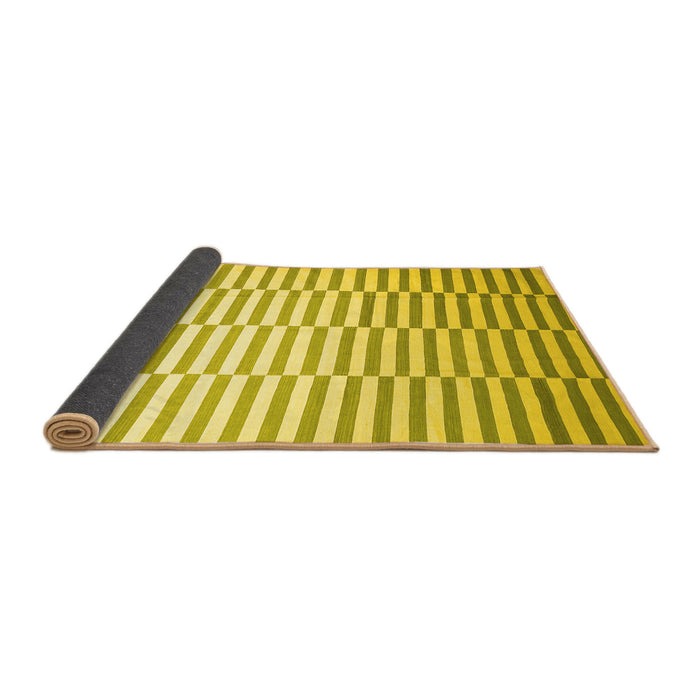 Sideview of Abstract Yellow Contemporary Rug, con551yw