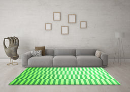 Machine Washable Abstract Green Contemporary Area Rugs in a Living Room,, wshcon551grn