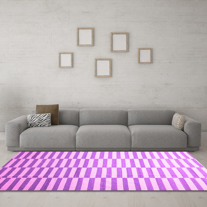 Machine Washable Abstract Pink Contemporary Rug in a Living Room, wshcon551pnk