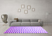 Machine Washable Abstract Purple Contemporary Area Rugs in a Living Room, wshcon551pur