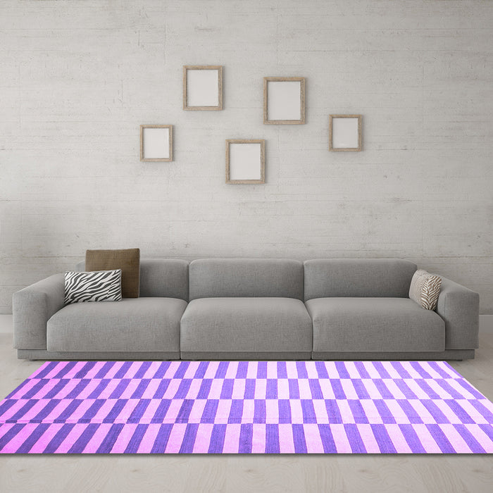 Machine Washable Abstract Purple Contemporary Area Rugs in a Living Room, wshcon551pur