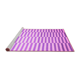 Sideview of Machine Washable Abstract Pink Contemporary Rug, wshcon551pnk