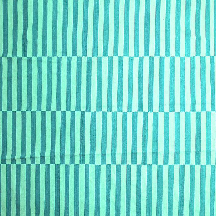 Square Machine Washable Abstract Turquoise Contemporary Area Rugs, wshcon551turq