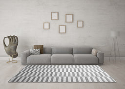 Machine Washable Abstract Gray Contemporary Rug in a Living Room,, wshcon551gry